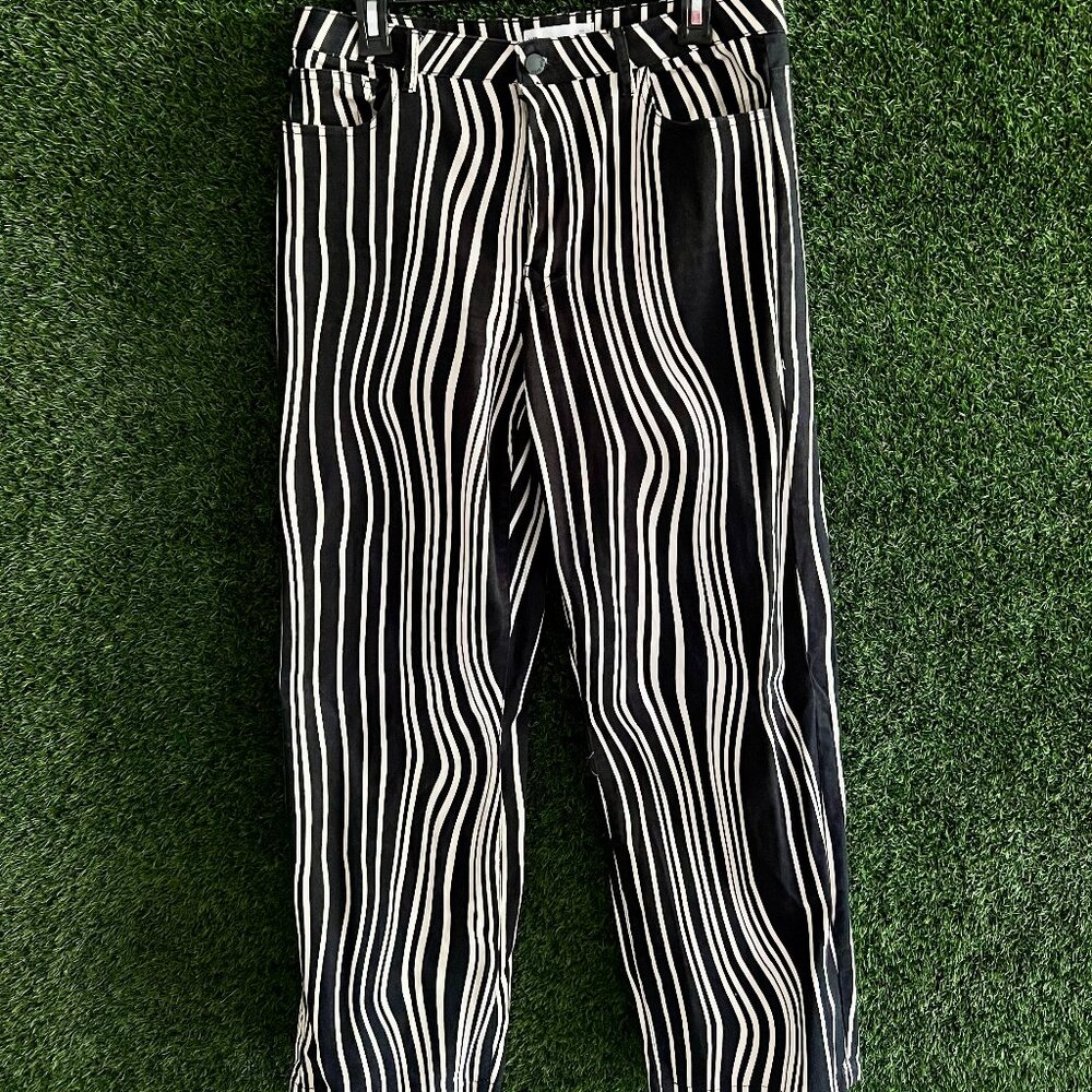 Mango Stripes Printed Trousers